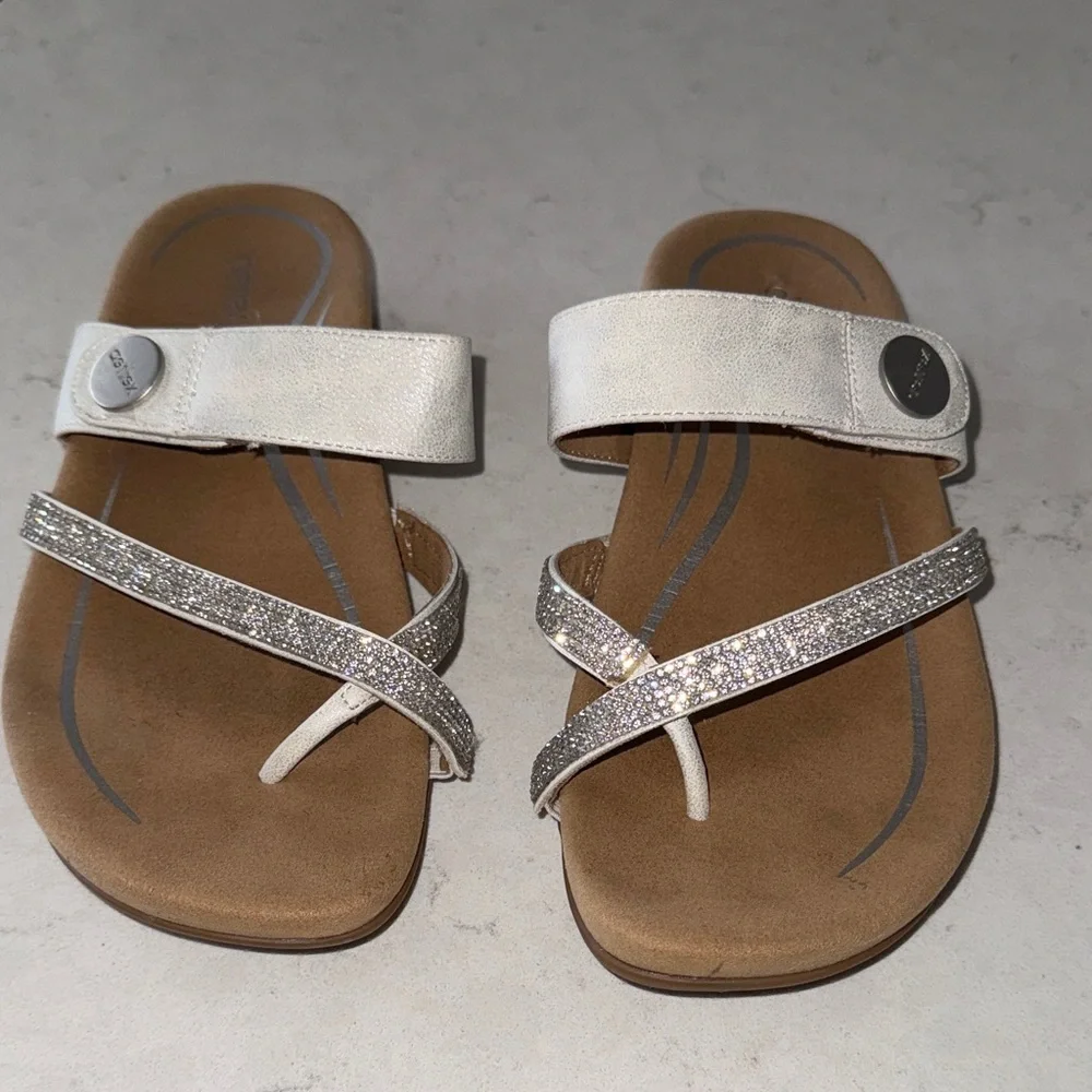 Aetrex Women's Izzy Adjustable Slide Sandals Size 8.5 - Picture 1 of 6